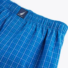 PLAID COTTON BOXER,Peacoat,large