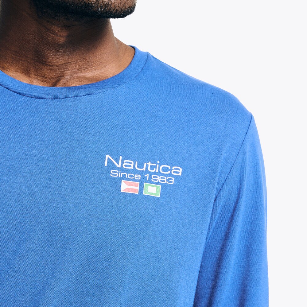 Sustainably Crafted Long-Sleeve Graphic T-Shirt,Bright Cobalt,large