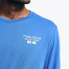 Sustainably Crafted Long-Sleeve Graphic T-Shirt,Bright Cobalt,large