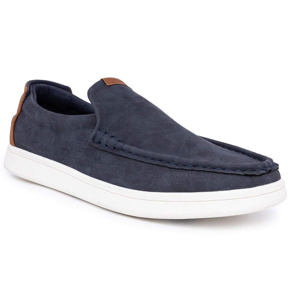 Slip-On Boat Shoe,Navy,large
