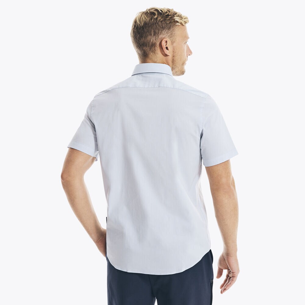NAVTECH SOLID SHORT-SLEEVE SHIRT,Noon Blue,large