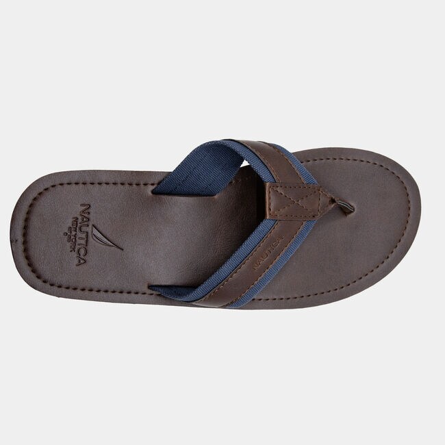LOGO EMBOSSED THONG SANDALS Nautica