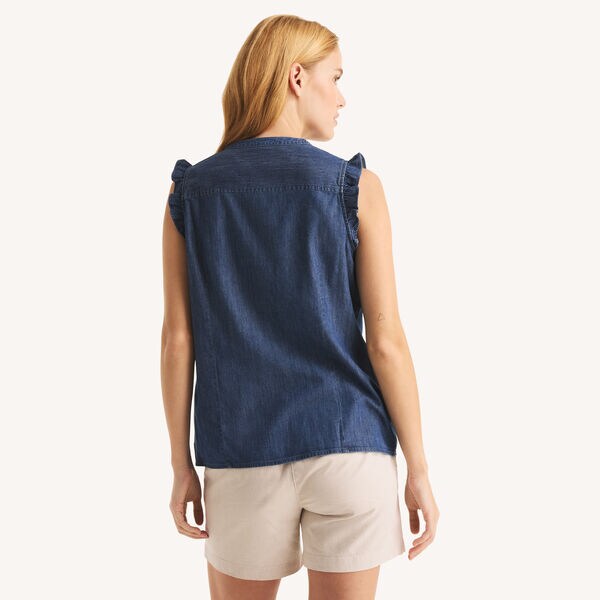 Chambray Denim Button-Up