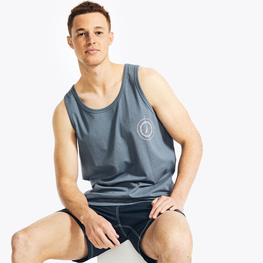 N83 GRAPHIC TANK,Cobalt Wave,large