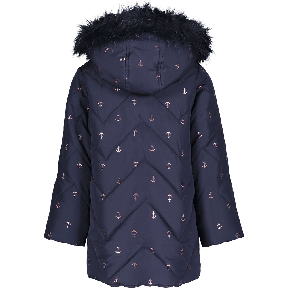 TODDLER GIRLS' QUILTED CHEVRON PUFFER JACKET (2T-4T),Navy,large