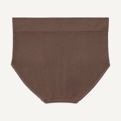 Seamless Ribbed Brief, 5-Pack,Dark Brown,large