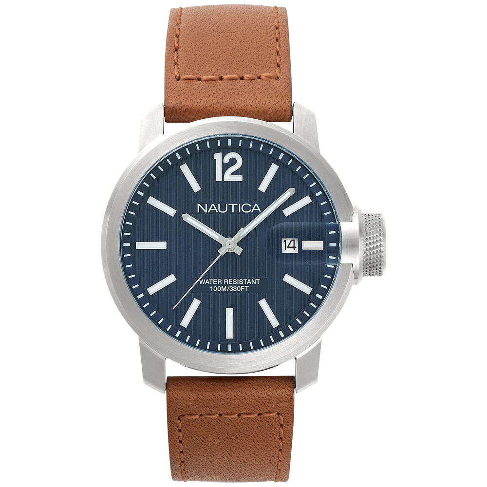 Sydney Leather Date Watch,Multi,large