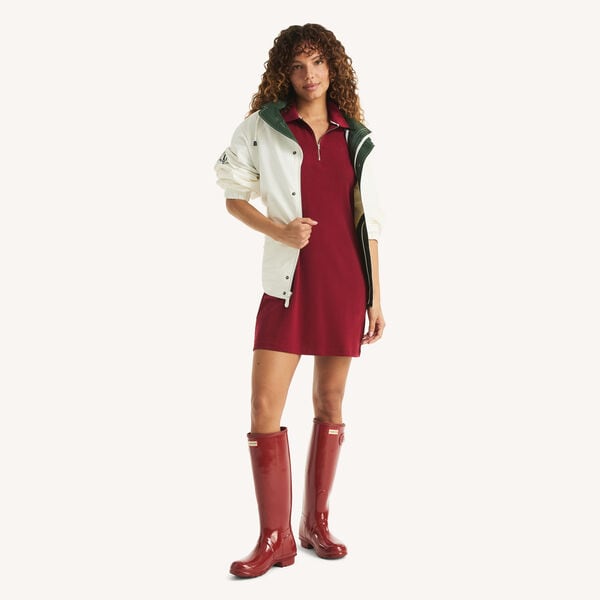 Zip-Up Polo Dress