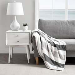 STRIPED THROW BLANKET,Heather,large