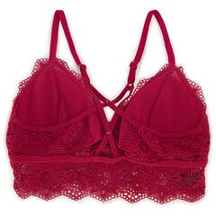 LONGLINE CROSSBACK LACE BRALETTES, 2-PACK,Glory Red,large