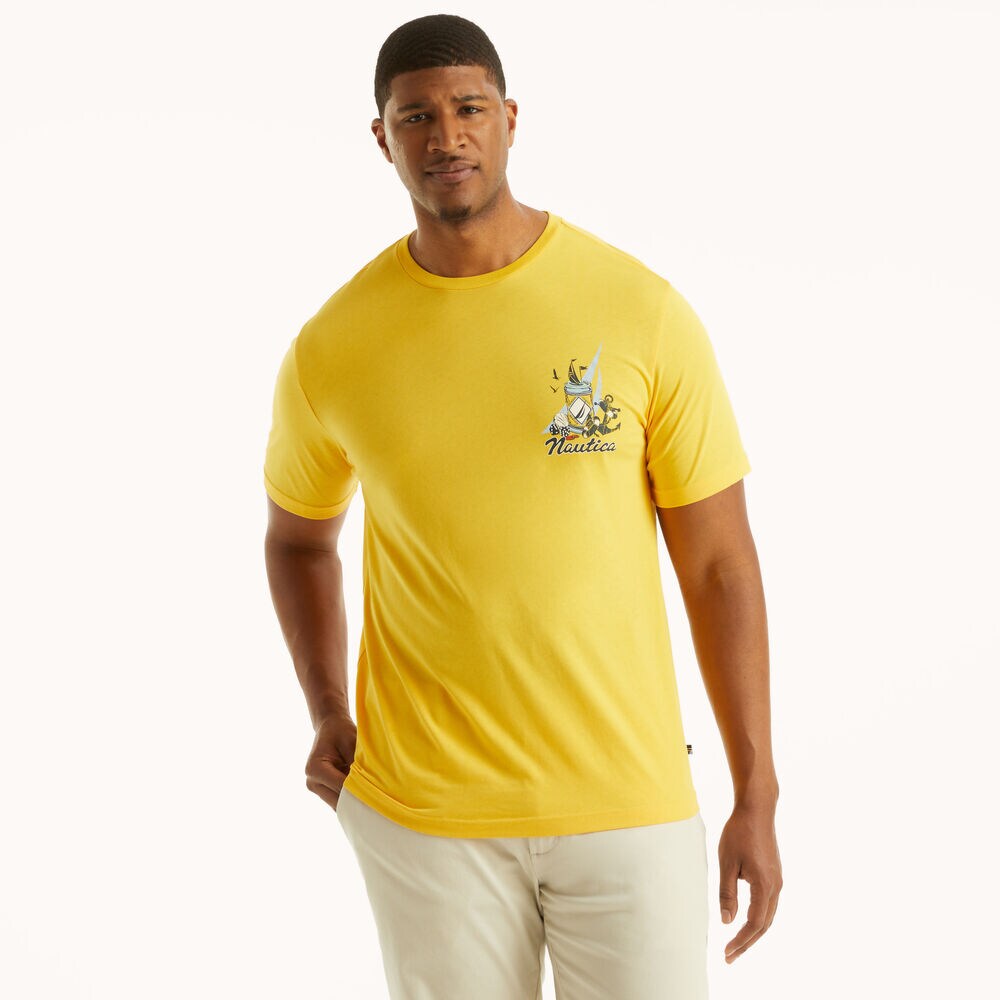 Big & Tall Getting Tipsy Graphic T-Shirt,Lemon Chrome,large