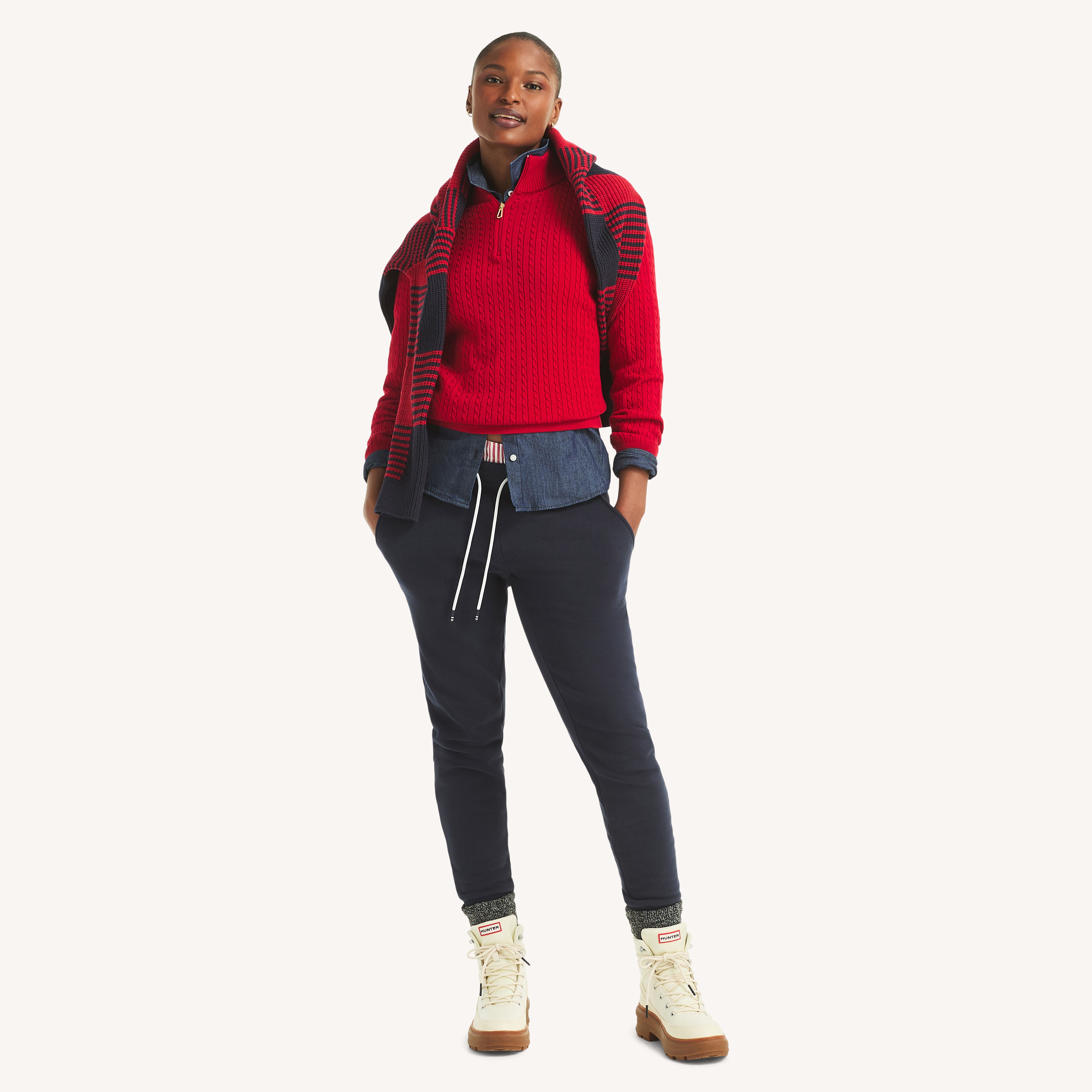 Quarter-Zip Mock-Neck Sweater | Nautica