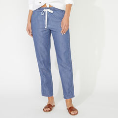 BOAT STRIPE PANT,Angel Blue,large