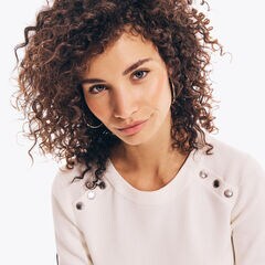 SUSTAINABLY CRAFTED RIB-KNIT SWEATER,Marshmallow,large