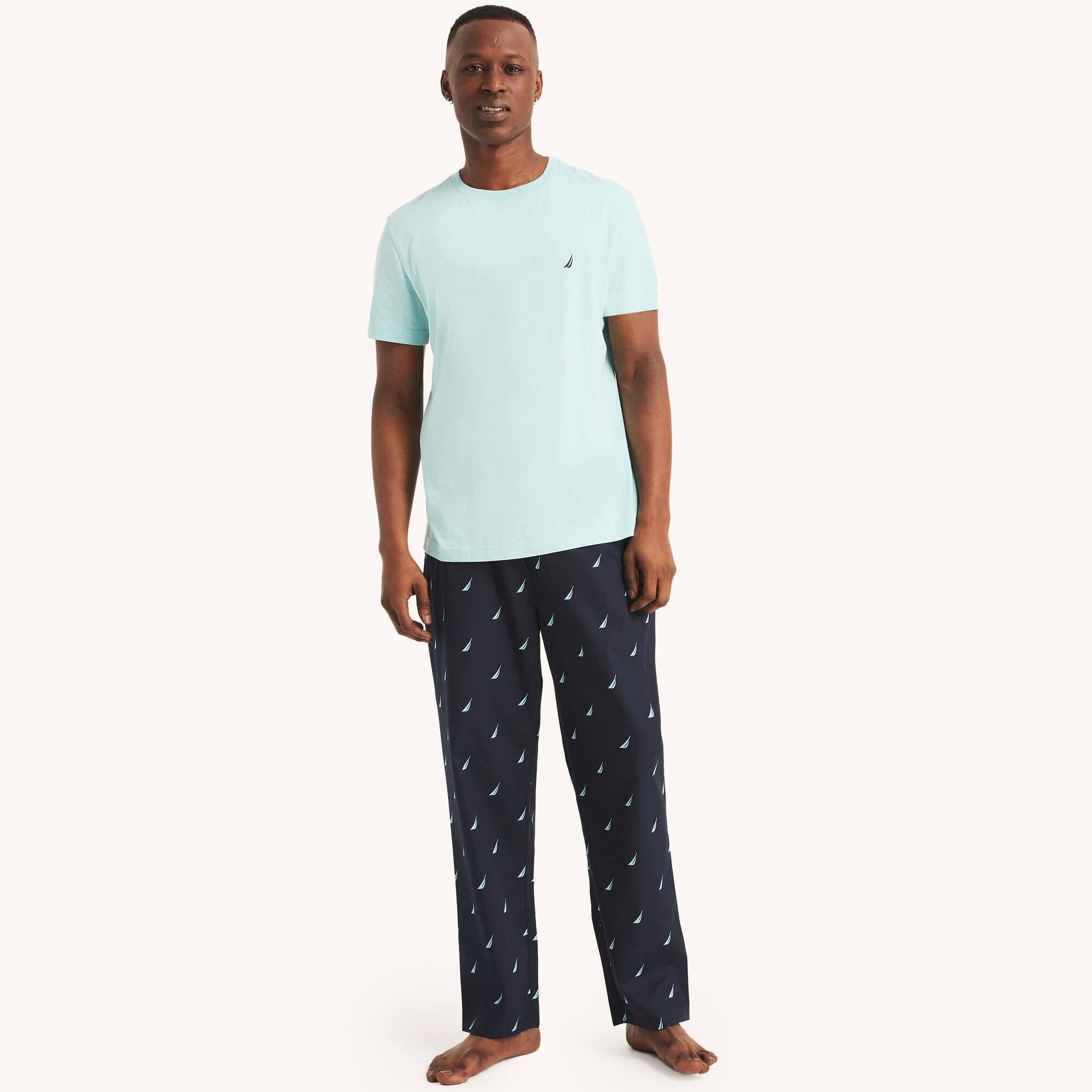 Printed Pajama Pant Set,Pale Coral,large