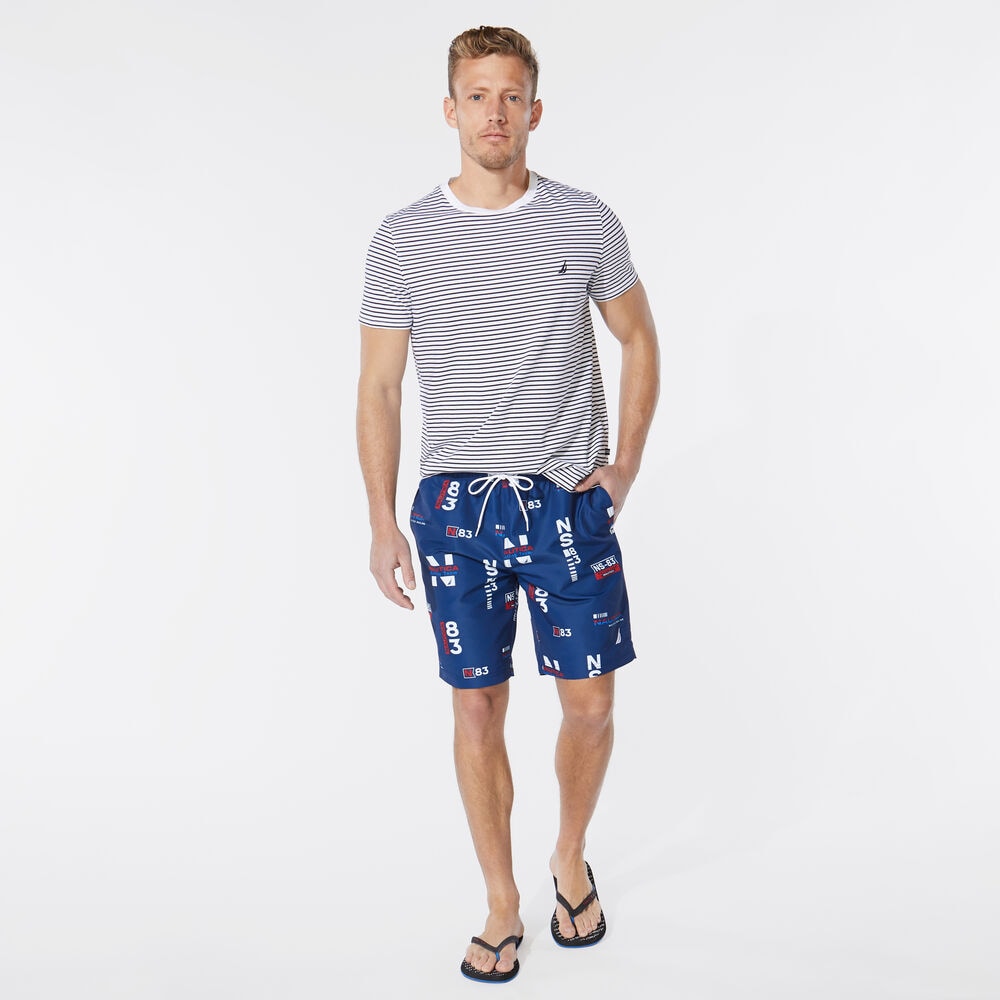 8" NS-83 LOGO PRINT SWIM,Estate Blue,large
