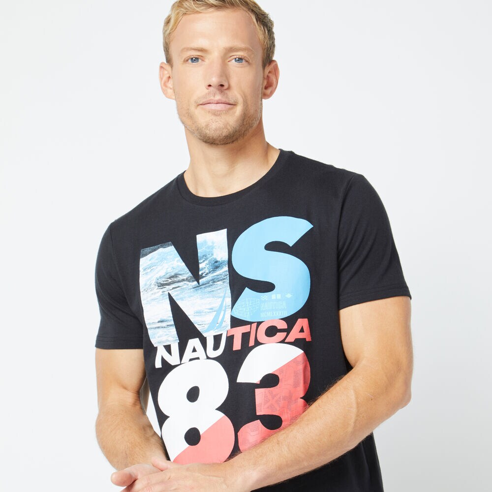 NS-83 GRAPHIC T-SHIRT,True Black,large