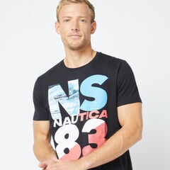 NS-83 GRAPHIC T-SHIRT,True Black,large