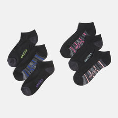LOGO FOOTBED SOCKS, 6-PACK,Multi,large