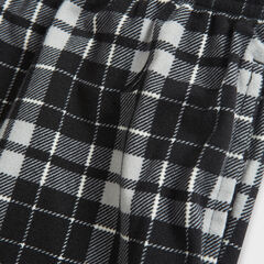 PLAID FLEECE SLEEP PANT,True Black,large