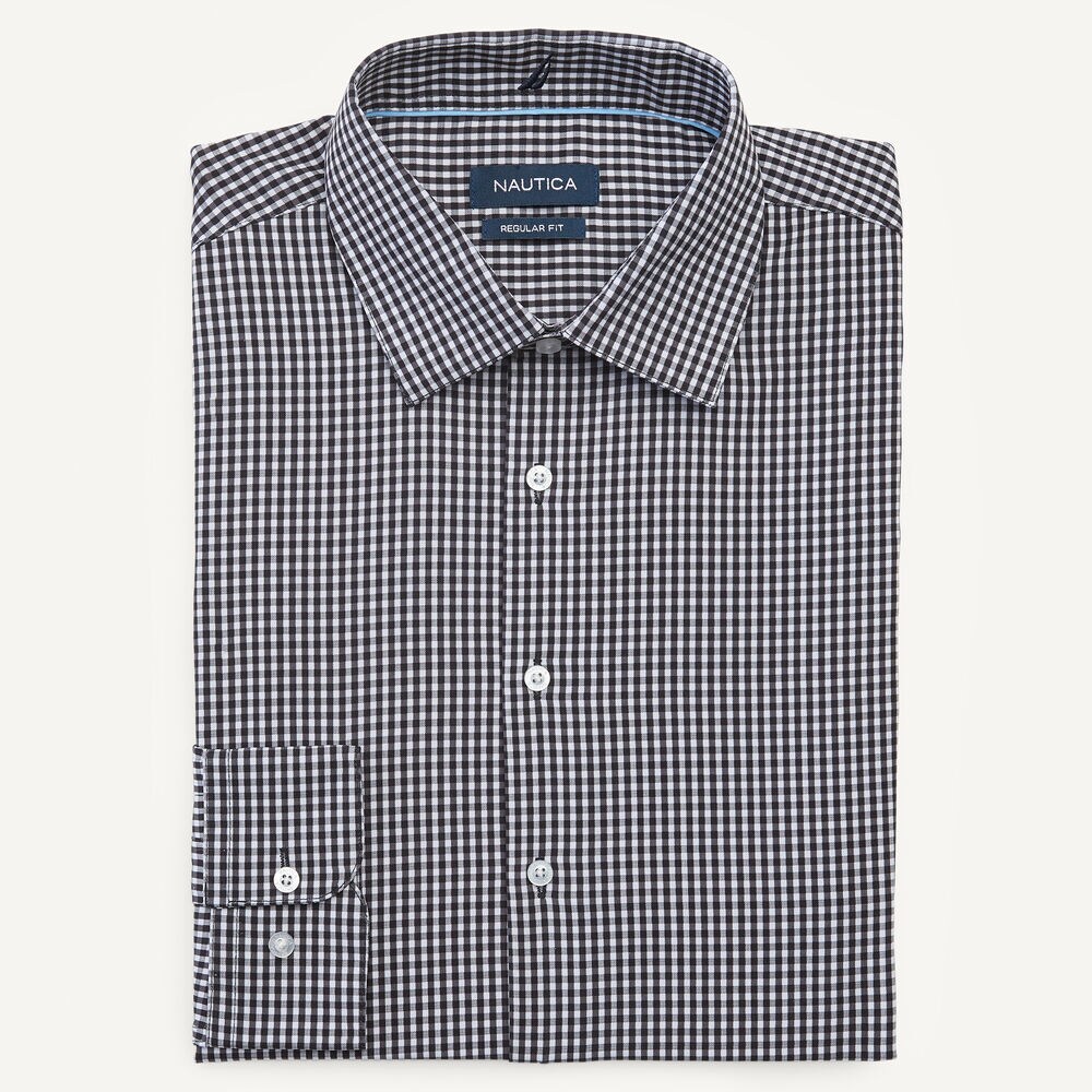 Classic Fit Wrinkle-Resistant Dress Shirt,Ice Grey Heather,large