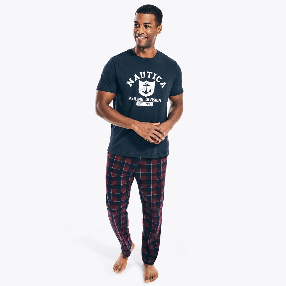 SAILING DIVISION GRAPHIC SLEEP T-SHIRT,Stellar Blue Heather,large