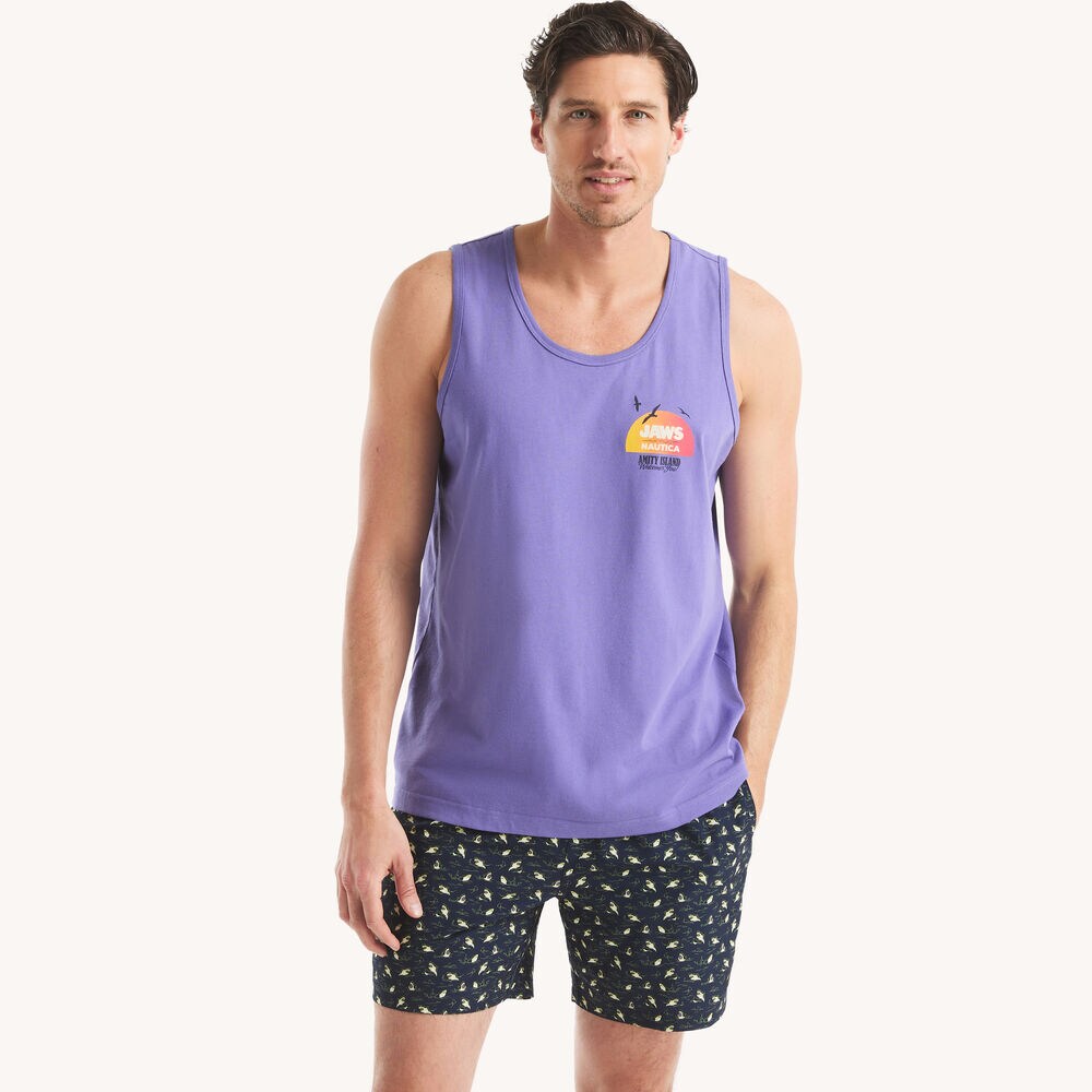 JAWS x Nautica Logo Tank,Purple Pennant,large