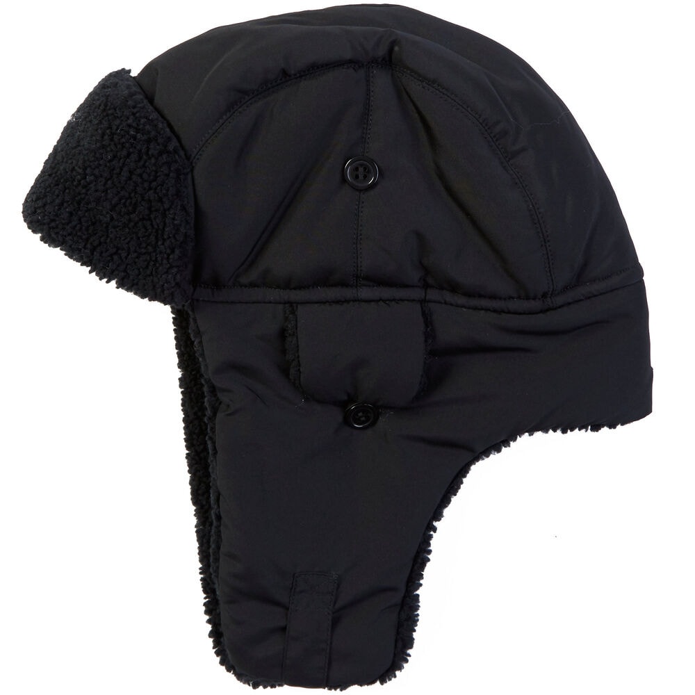 Faux Fur Trapper Hat,Black,large