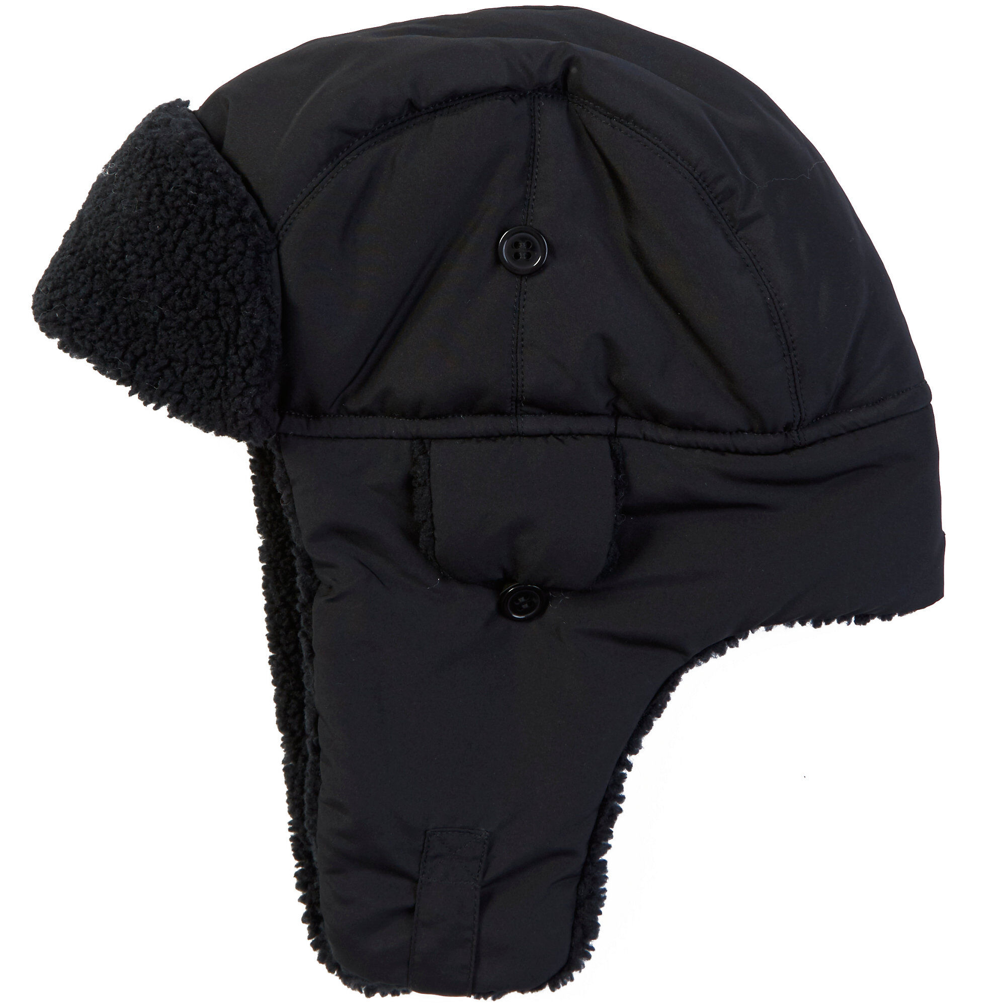 Faux Fur Trapper Hat,Black,large