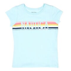 Toddler Girls Glitter Signature Tee (2T-4T),Aquadream,large