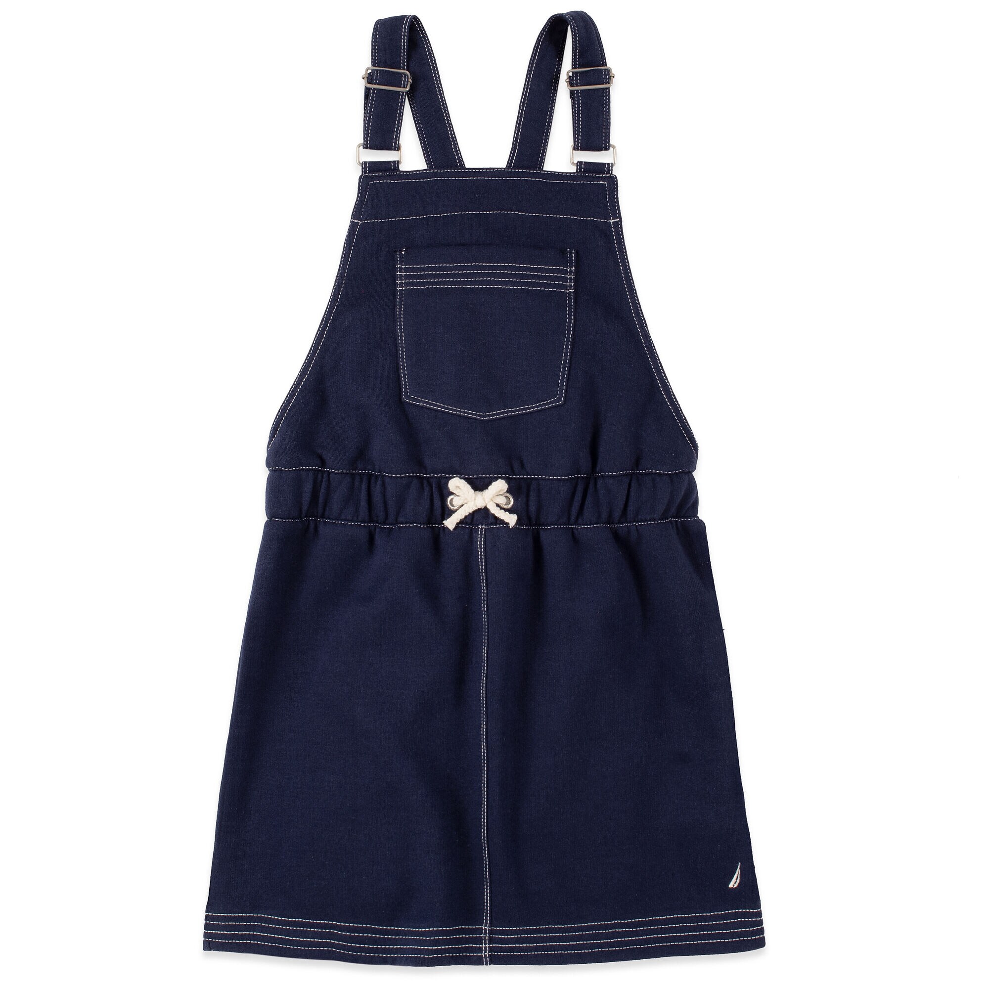 TODDLER GIRLS' FLEECE OVERALLS (2T-4T),Navy,large