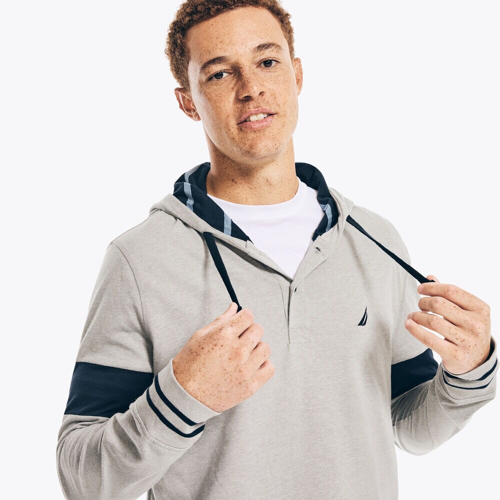 SUSTAINABLY CRAFTED RUGBY PULLOVER HOODIE,Grey Heather,large
