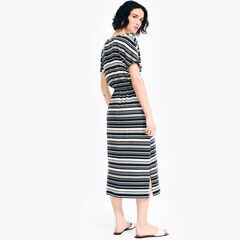 Striped Midi Dress,Stellar Blue Heather,large