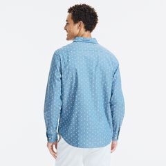 SAILBOAT PRINT OXFORD SHIRT,Star Sapphire,large