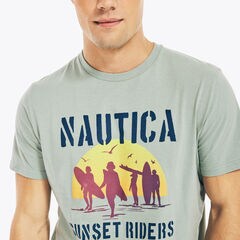SUNSET RIDERS GRAPHIC T-SHIRT,Green Terrain,large