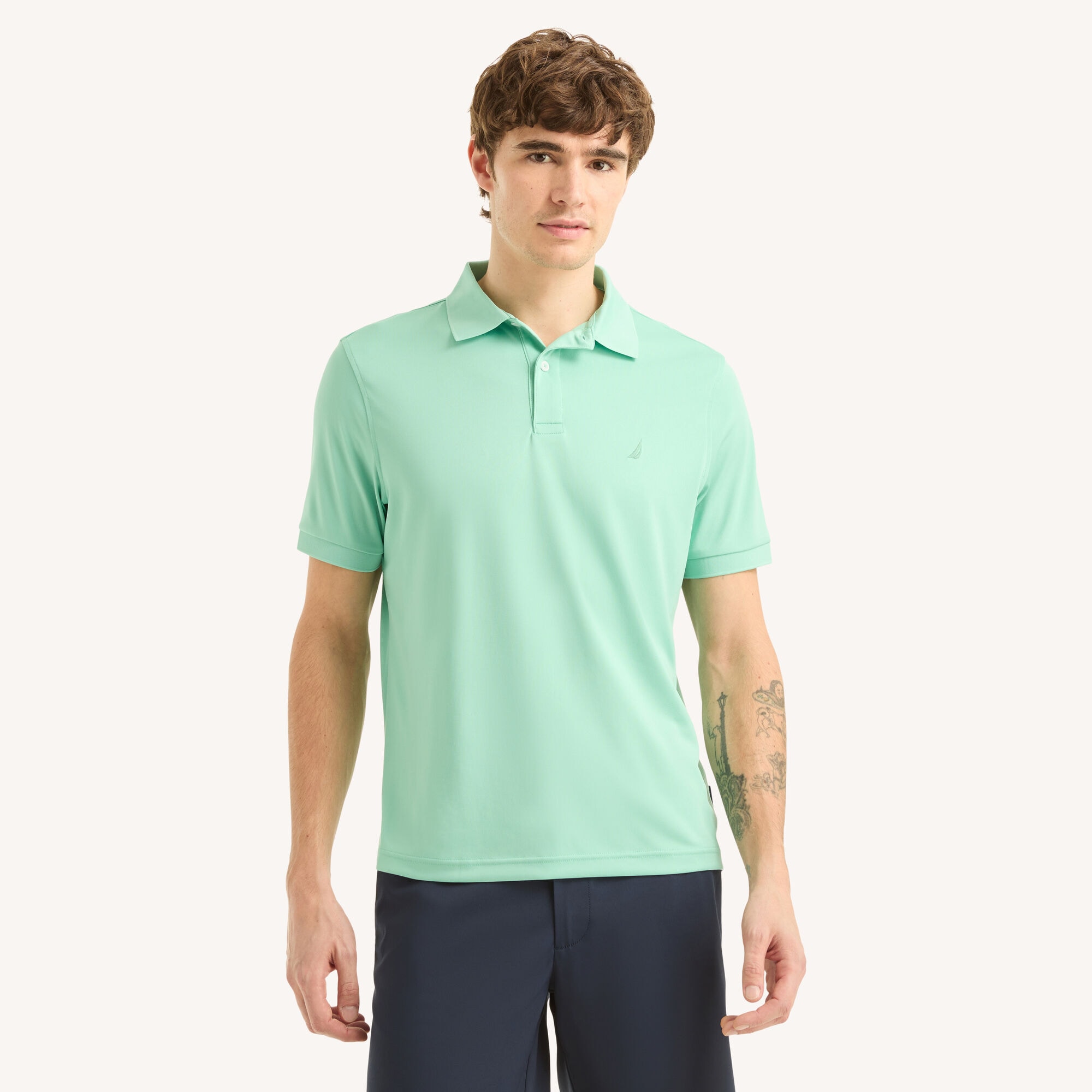 Navtech Classic Fit Performance Polo,Dusty Neptune,large