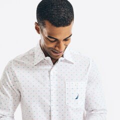 NAVTECH DIAMOND PRINT SHIRT,Bright White,large