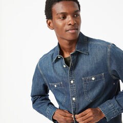 DENIM SHIRT,Navy,large