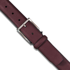 Perforated Leather Belt,Pink Shrimp,large