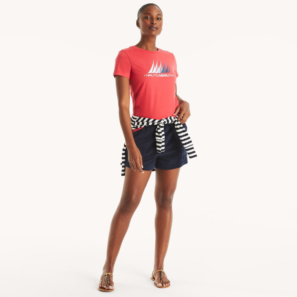 Sailing Foil Graphic T-Shirt,Buoy Red,large