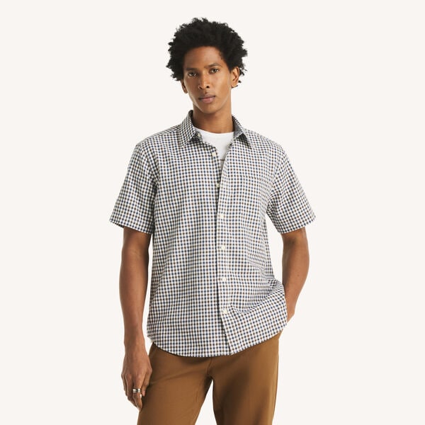 Classic Fit Short-Sleeve Plaid Shirt