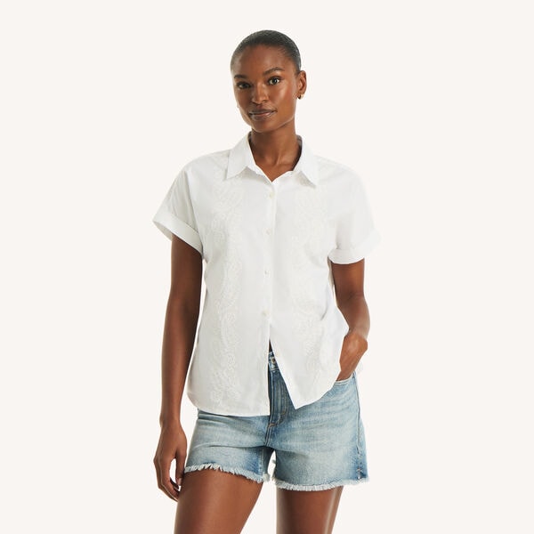 Embroidered Camp Shirt