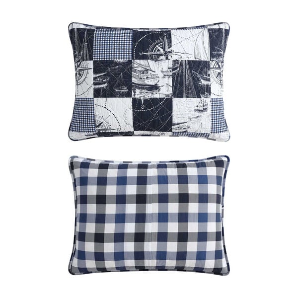 Sailor's Patchwork Blue Full/Queen Quilt Set