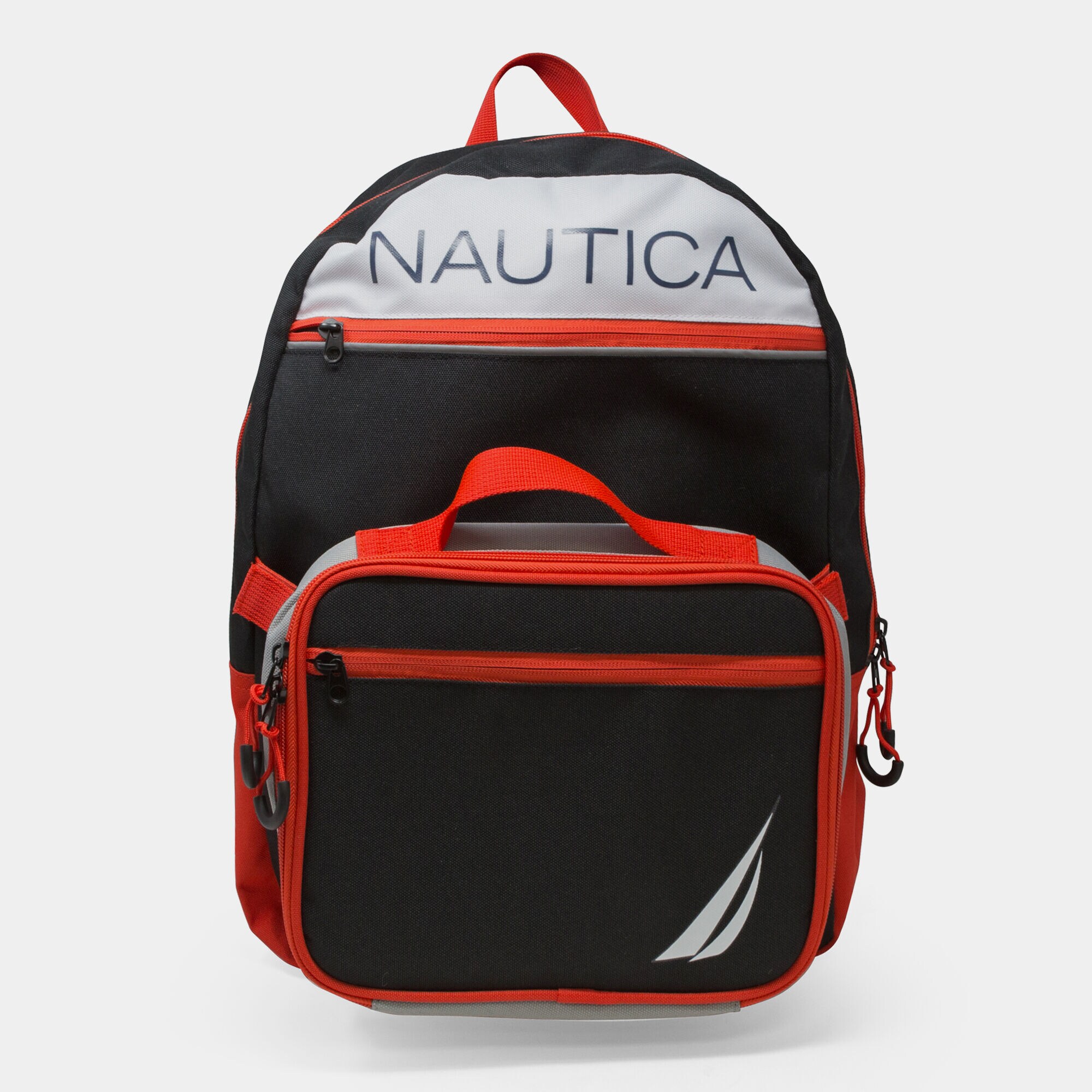 BRAND ICON LOGO GRAPHIC BACKPACK WITH LUNCH BAG,Black,large