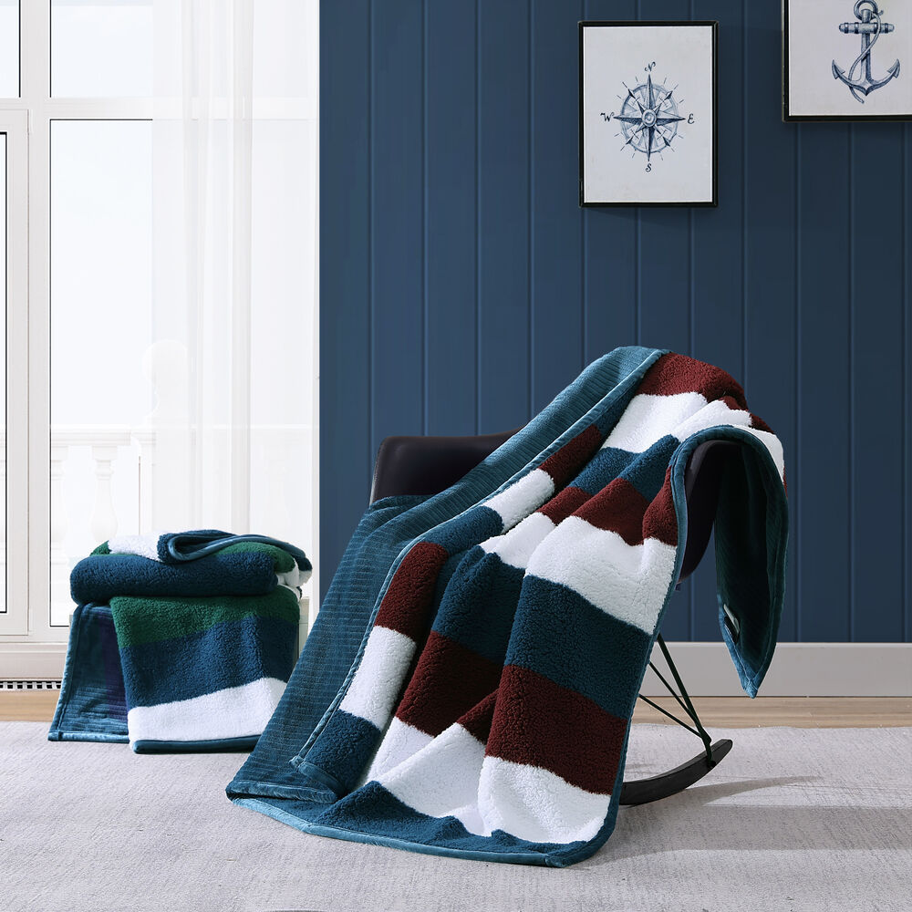 Wilton Navy Throw Blanket,Bali Bliss,large
