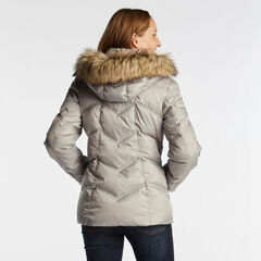 QUILTED PUFFER COAT,Haze Grey Heather,large