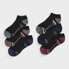 6-PACK HEATHERED ATHLETIC SOCK IN BLACK,Multi,large