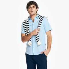 NAVTECH TRIM FIT PLAID SHIRT,Estate Blue,large