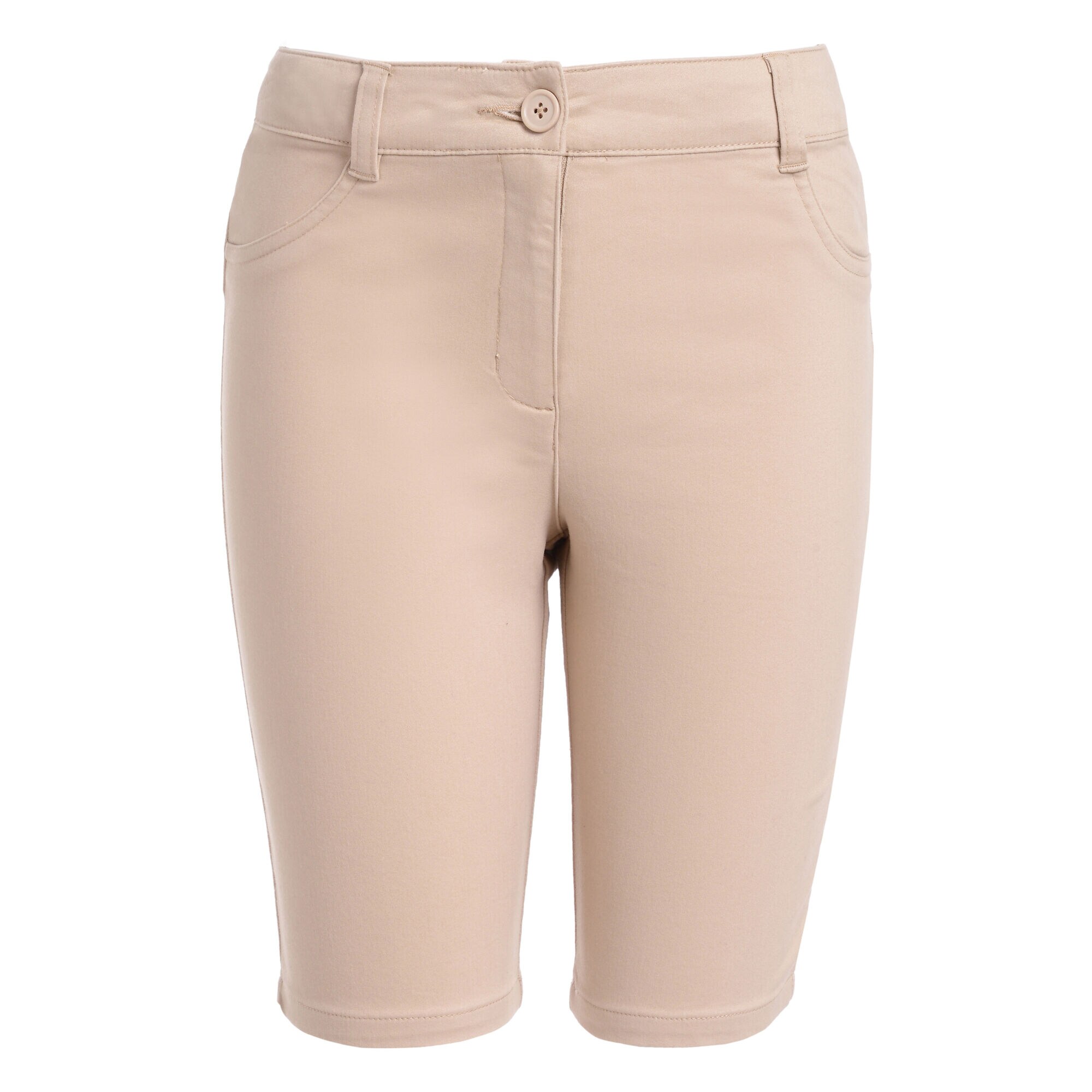 GIRLS' SATEEN BERMUDA SHORTS (PLUS SIZES),Tavern,large