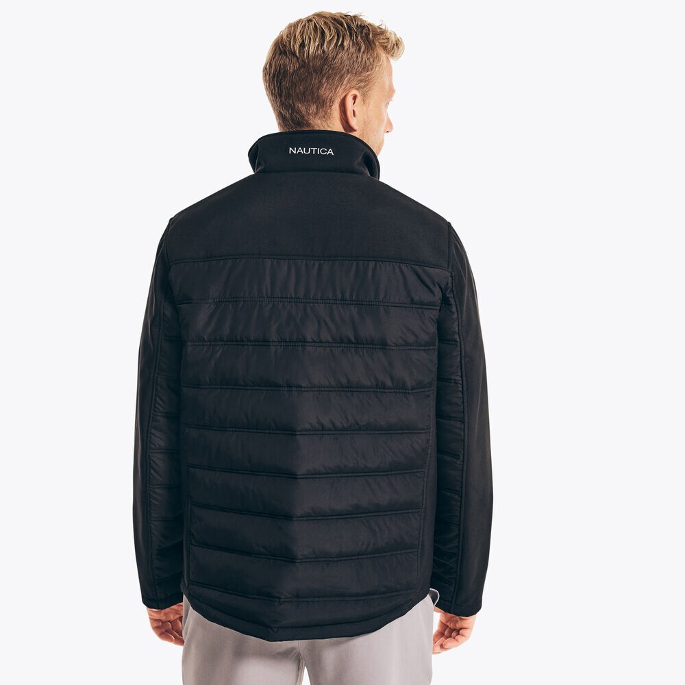 MIXED-MEDIA JACKET,True Black,large